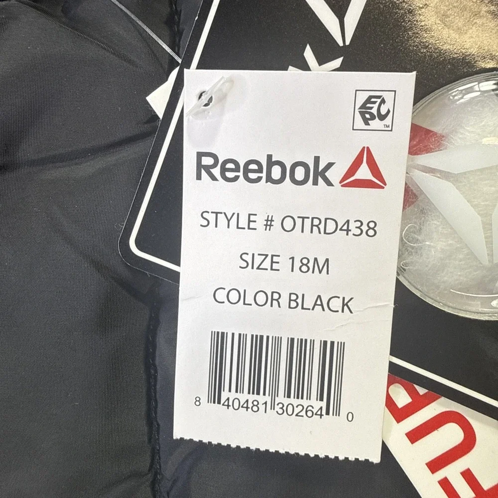 Reebok Toddler Heavyweight Comfortable Puffer Jacket‎ Size 18 Month Black NWT